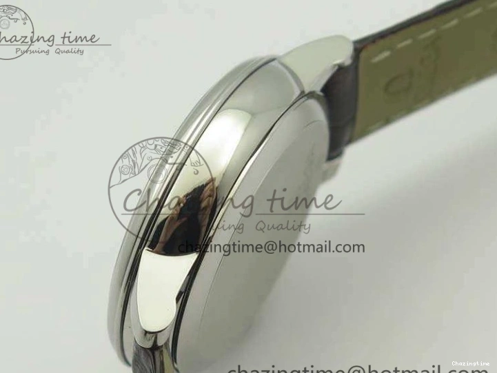 0310 FashionForward De Ville Prestige Real Power Reserve SS TW 1:1 Best Edition White Dial SS Markers On Leather Strap A 8095